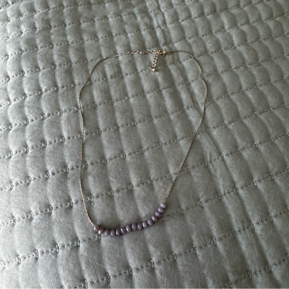 Gold and purple necklace